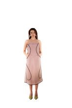 FFDG7	Dusty Pink & Black dress