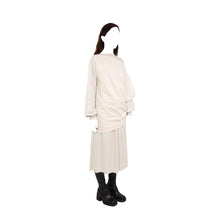 Grayish white dress + vest top