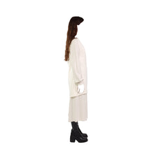 Grayish white dress + vest top